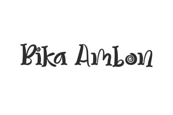 Bika Ambon: A Display Font with Artisan Character