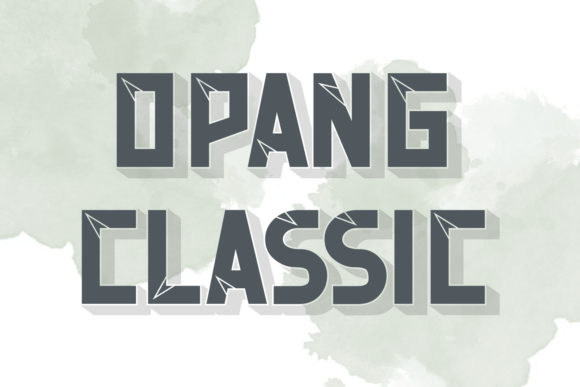 Opang Classic: The Display Font for Bold, Timeless Design